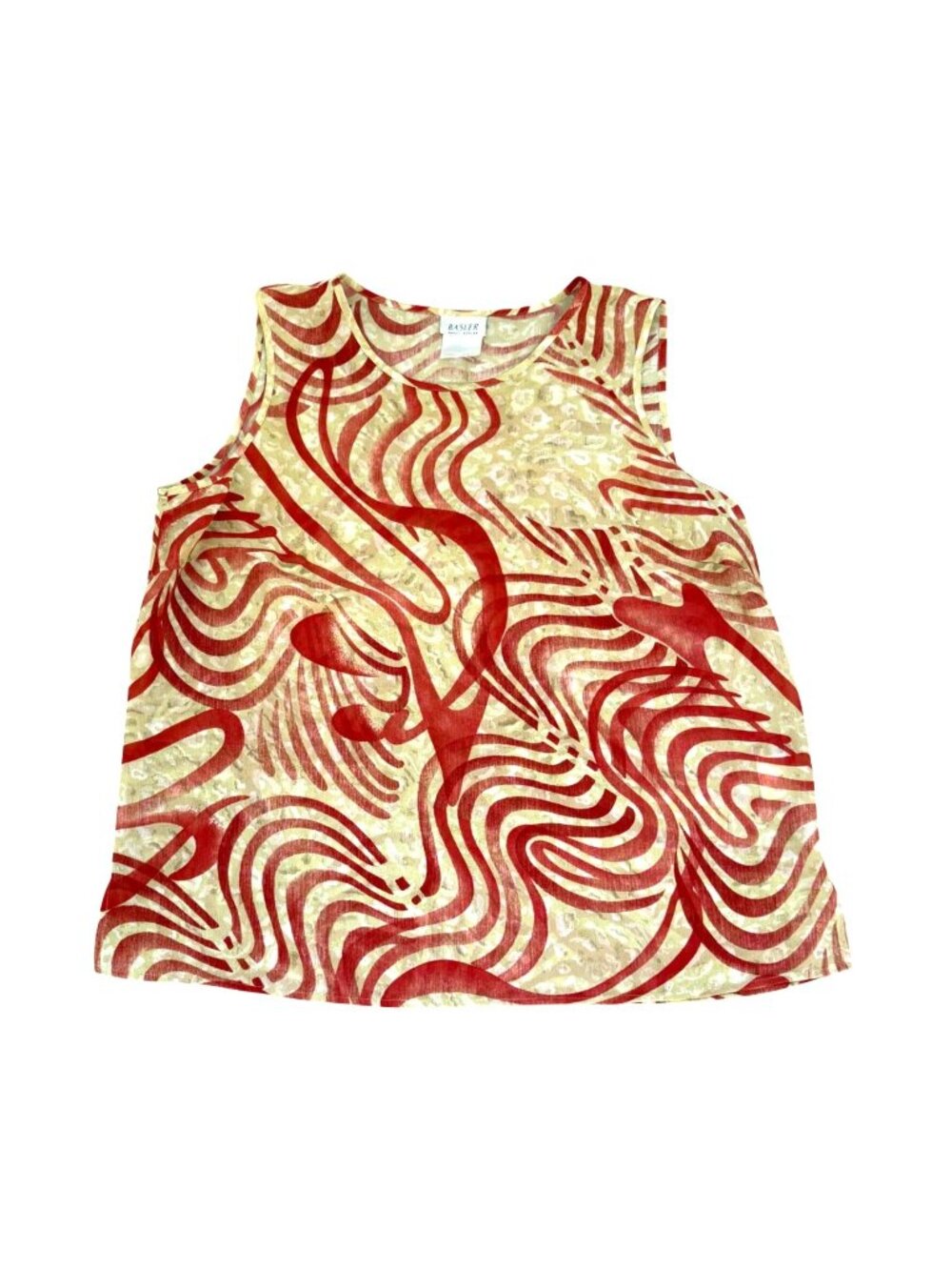 Basler Women's Tank Top 46 XL Abstract Graphic Print Retro Revival Sleeveless